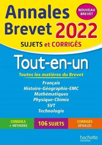Livrenpoche : Annales BREVET 2022 Tout-en-un - Brigitte Réauté - Livre