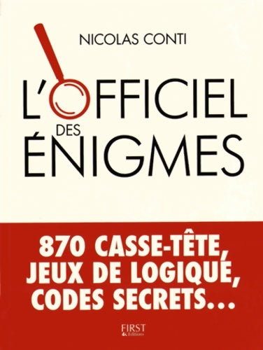 Livrenpoche : L'Officiel des énigmes nouvelle édition - Nicolas Conti - Livre