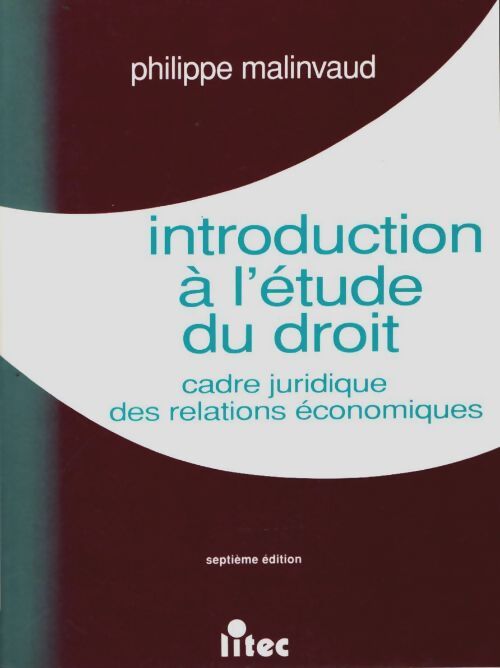 Livrenpoche : Introduction à l'étude du droit 1995 - Ph. Malinvaux - Livre