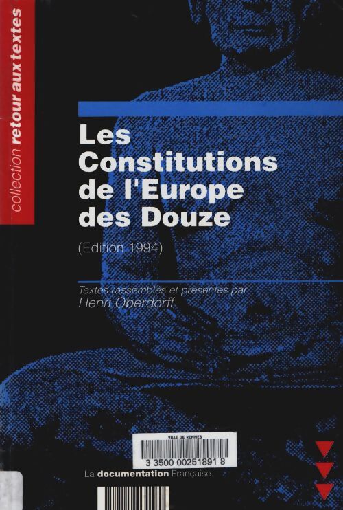 Livrenpoche : Les constitutions de l'Europe des douze : Textes et documents - Henri Oberdorff - Livre
