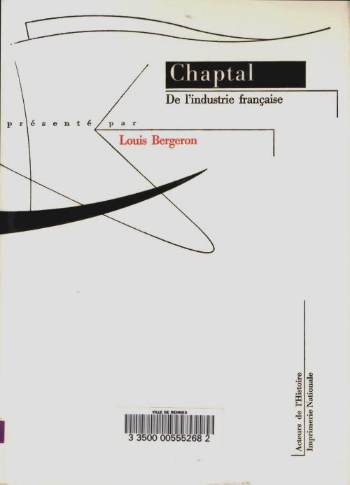 Livrenpoche : De l'industrie française - Chaptal - Livre