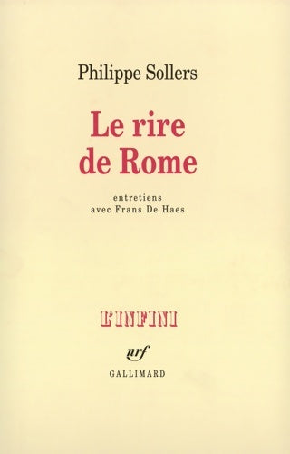 Livrenpoche : Le Rire de Rome : Entretiens - Frans De Haes - Livre