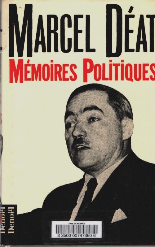 Livrenpoche : Mémoires politiques - Marcel Déat - Livre
