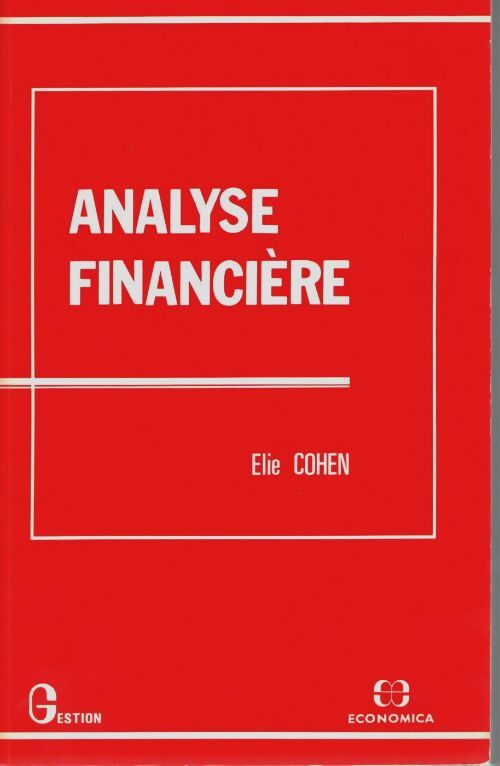 Livrenpoche : Analyse financière - Elie Cohen - Livre
