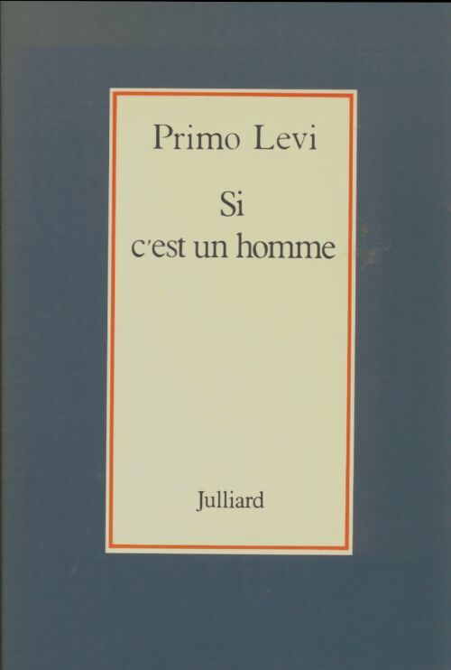 Livrenpoche : Si c'est un homme - Primo Levi - Livre