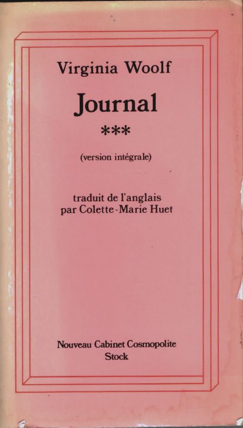 Livrenpoche : Journal. Tome III - Virginia Woolf - Livre