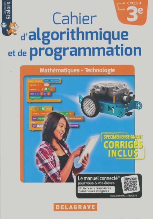 Livrenpoche : Cahier d'algorithmique et de programmation 3e - Dominique Sauzeau - Livre