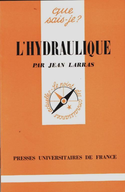 Livrenpoche : L'hydraulique - Jean Larras - Livre