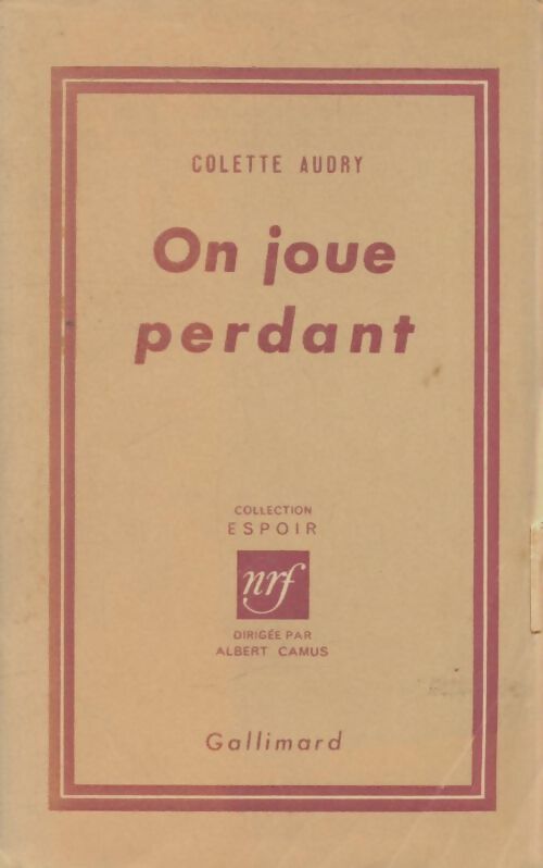 Livrenpoche : On joue perdant - Colette Audry - Livre