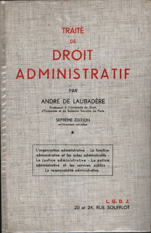 Livrenpoche : Traite de droit administratif - André De Laubadère - Livre