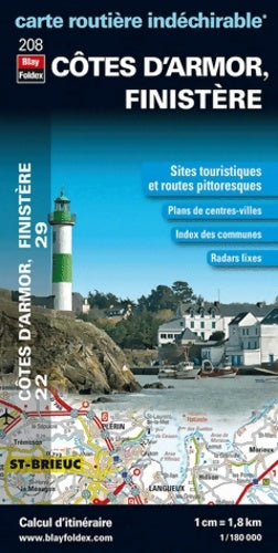 Livrenpoche : Côtes-d'armor . Carte départementale routière et touristique - Blay-Foldex - Livre