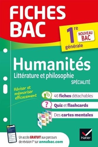Livrenpoche : Fiches bac HLP 1re générale  : Nouveau programme de Première - Fabien Lamouche - Livre
