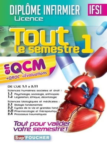 Livrenpoche : Tout le semestre 1 : En QCM + QROC + évalutations : de l'UE 1. 1 à 2. 11 - Kamel Abbadi - Livre