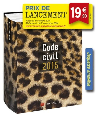 Livrenpoche : code civil 2015 Jaquette Panthère - Laurent Leveneur - Livre