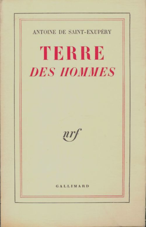 Livrenpoche : Terre des hommes - Antoine De Saint Exupéry - Livre