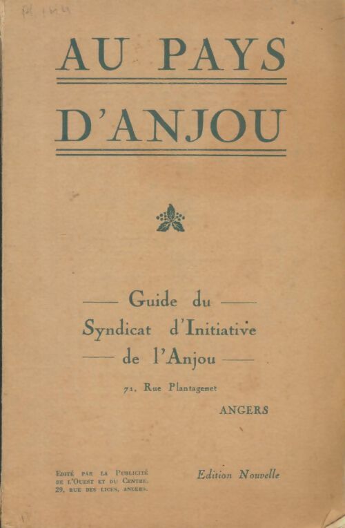 Livrenpoche : Au pays d'anjou - Collectif - Livre