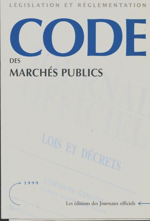 Livrenpoche : Code des marchés publics - Collectif - Livre