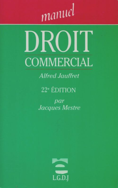 Livrenpoche : Manuel de droit commercial - Alfred Jauffret - Livre