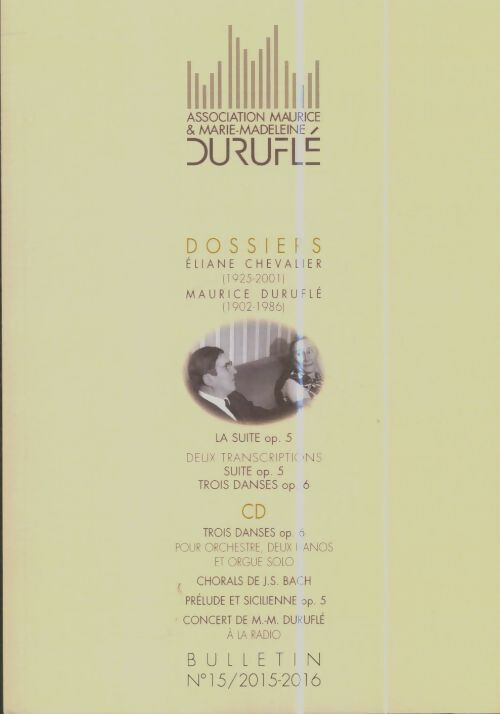 Livrenpoche : Association Maurice et Marie-Madeleine Duruflé n°15 - Collectif - Livre