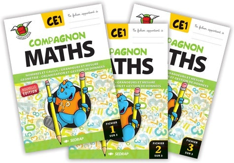 Livrenpoche : Compagnon Maths CE1 - Fichiers de l'élève [Lot de 3] - Collectif - Livre
