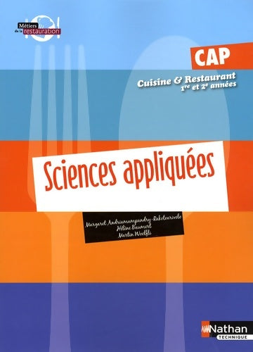 Livrenpoche : Sciences appliquées - CAP Cuisine et Restaurant - Margaret Andriamampandry-Rakotoarivelo - Livre