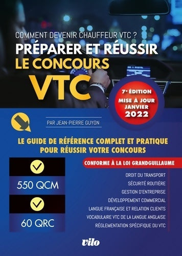 Livrenpoche : Préparer et réussir le concours VTC : 2022 - Jean-Pierre Guyon - Livre