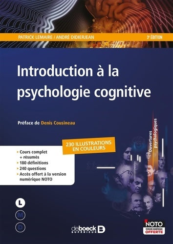 Livrenpoche : Introduction à la psychologie cognitive - Patrick Lemaire - Livre