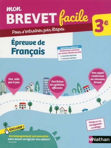 Livrenpoche : Mon Brevet facile - Épreuve de Français - 3e - Thomas Bouhours - Livre
