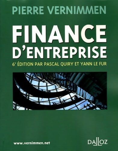 Livrenpoche : Finance d'entreprise - Pierre Vernimmen - Livre