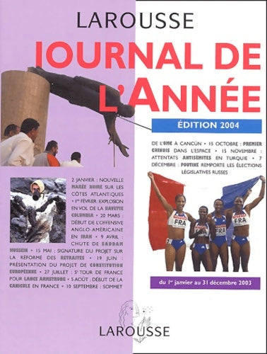 Livrenpoche : Journal de l'année 2003 : Du 1er janvier au 31 décembre 2003 - Collectif - Livre