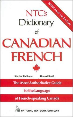 Livrenpoche : Ntc's dictionary of canadian french - Sinclair Robinson - Livre