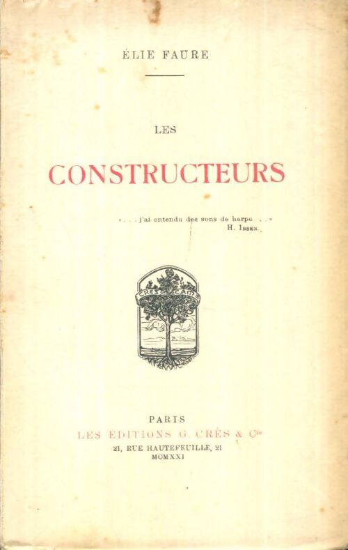 Livrenpoche : Les constructeurs - Elie Faure - Livre
