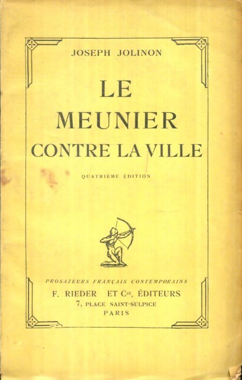 Livrenpoche : Le meunier contre la ville - Joseph Jolinon - Livre