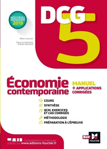 Livrenpoche : DCG 5 - économie contemporaine - Manuel et applications - Rémi Leurion - Livre