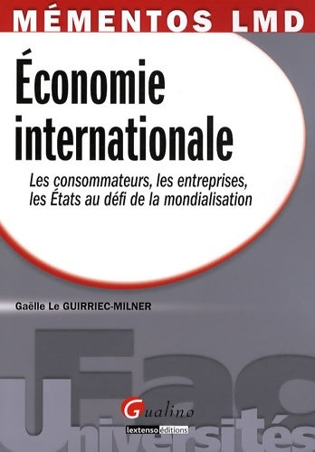 Livrenpoche : mémentos lmd - économie internationale - Le Guirriec-milner G. - Livre