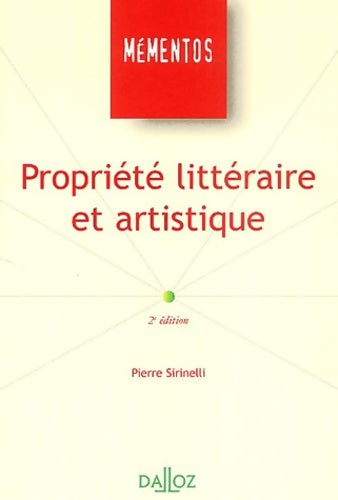 Livrenpoche : Propriété littéraire et artistique et droits voisins - Sirinelli - Livre