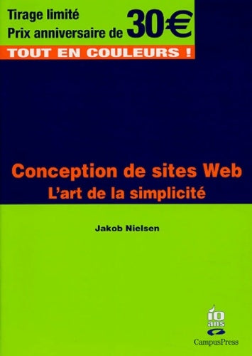 Livrenpoche : Conception de sites Web : L'art de la simplicité - Jakob Nielsen - Livre