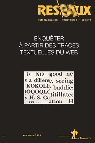 Livrenpoche : Enquêter à partir des traces textuelles du web - REVUE RÉSEAUX - Livre