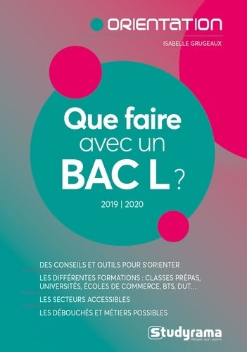 Livrenpoche : Que faire avec un bac L ? : 2019-2020 - Isabelle Grugeaux - Livre