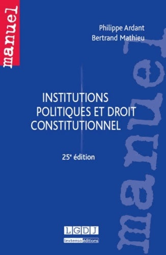 Livrenpoche : Institutions politiques et droit constitutionnel - Philippe Ardant - Livre