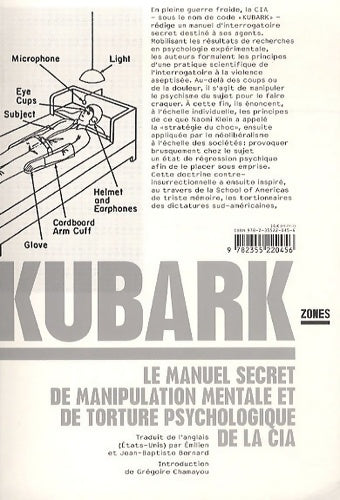 Livrenpoche : Kubark : Le manuel secret de manipulation mentale et de torture psychologique de la CIA - Collectif - Livre