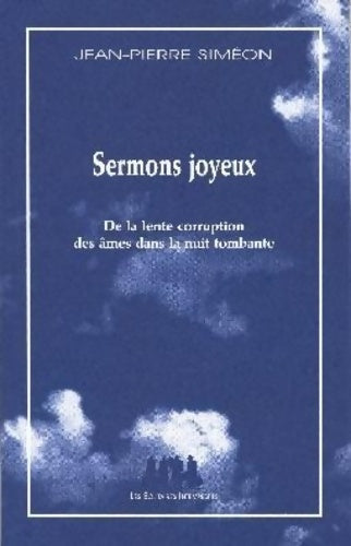 Livrenpoche : Sermons joyeux - SIMEON Jean-Pierre - Livre