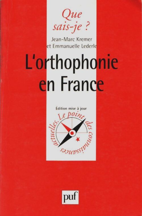 Livrenpoche : L'orthophonie en France - Jean-Marc Kremer - Livre