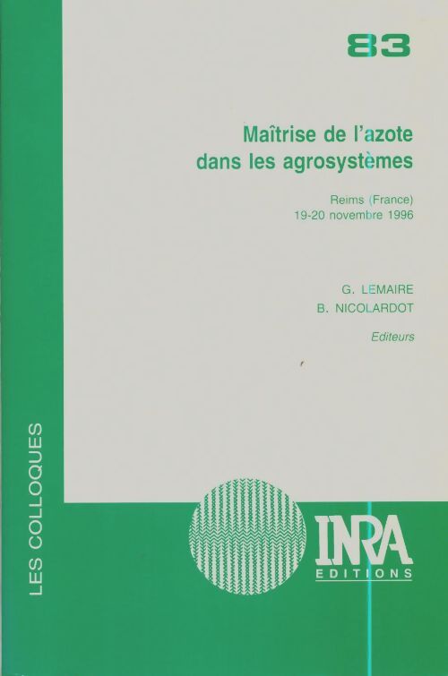Livrenpoche : Maîtrise de l'azote dans les écosystèmes - G. Lemaire - Livre