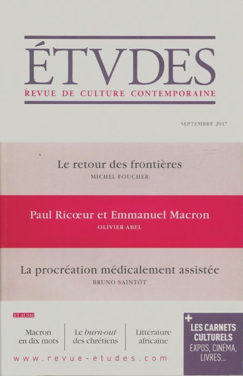 Livrenpoche : Études n°4241 - Collectif - Livre