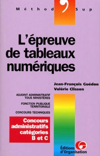 Livrenpoche : L'épreuve de tableaux numériques - Jean-François Guédon - Livre