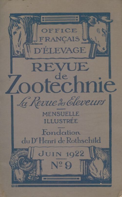 Livrenpoche : Revue de zootechnie n°9 - Collectif - Livre
