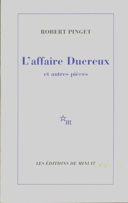 Livrenpoche : L'affaire ducreux / de rien - Robert Pinget - Livre