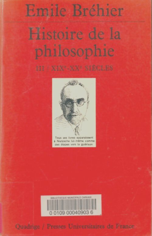 Livrenpoche : Histoire de la Philosophie. Tome III - Emile Bréhier - Livre