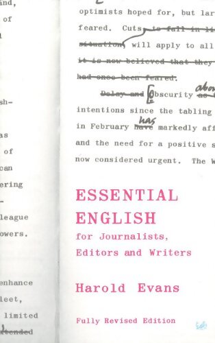 Livrenpoche : Essential english for journalists, editors and writers - Harold Evans - Livre